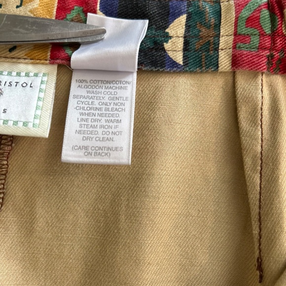 Vtg Susan Bristol Midi Faux Wrap Skirt Denim Southwestern Tribal Boho - Picture 10 of 10